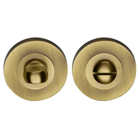 High quality image of the Heritage Brass Door Handle Lever Lock Savoy Design Antique Brass Finish
 | Sku. rs4049-at | Discounted prices available from Trade Door Handles
