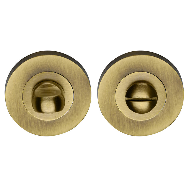High quality image of the Heritage Brass Door Handle Lever Lock Savoy Design Antique Brass Finish
 | Sku. rs4049-at | Discounted prices available from Trade Door Handles