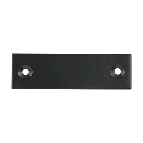 This is an image of Timco - Rim Sashlock Reverse Plate - Epoxy Black 74 x 22 (1 Each Bag) RSLRPB