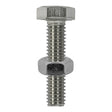 This is an image of Timco - Set Screws & Hex Nuts - Stainless Steel M10 x 25mm - (2 PCS TIMpac) S1025SSP