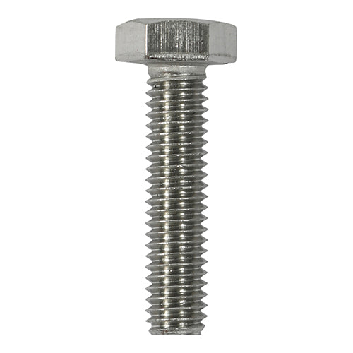 This is an image of Timco - Hex Set Screws - A2 Stainless Steel M10 x 80mm - (5 PCS Bag) S1080SSX