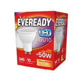 This is an image of Timco - Eveready LED Spot Light Bulb - GU10 - 320 Lumen - 4.7W - Warm Light 320 Lumen (5 Pieces Pack) S13600