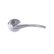 Quality image of STATUS Arizona Lever Door Handle on Round Rose - Satin Chrome | Sku. s22rsc | available from Trade Door Handles.