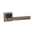 Quality image of STATUS Kansas Lever Door Handle on Square Rose - Black Nickel | Sku. s24sbn | available from Trade Door Handles.