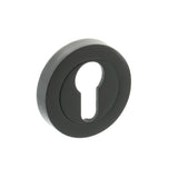 Quality image of STATUS Euro Escutcheons on Round Rose - Matt Black | Sku. s2escermb | available from Trade Door Handles.