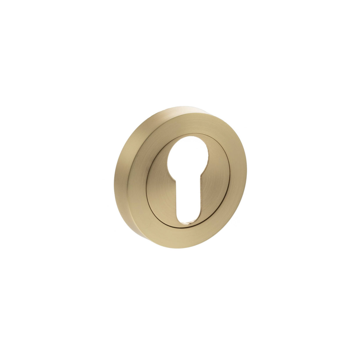 Quality image of STATUS Euro Escutcheons on Round Rose - Satin Brass | Sku. s2escersb | available from Trade Door Handles.