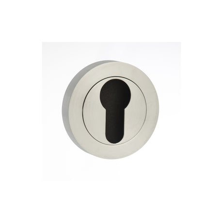 Quality image of STATUS Euro Escutcheons on Round Rose - Satin Chrome | Sku. s2escersc | available from Trade Door Handles.