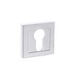 Quality image of STATUS Euro Escutcheons on Square Rose - Polished Chrome | Sku. s2escespc | available from Trade Door Handles.