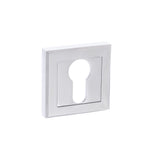 Quality image of STATUS Euro Escutcheons on Square Rose - Polished Chrome | Sku. s2escespc | available from Trade Door Handles.