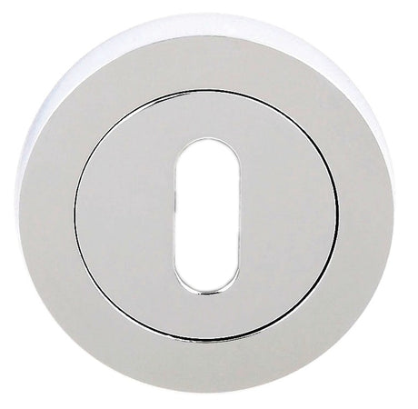 Quality image of STATUS Key Escutcheons on Round Rose - Polished Chrome | Sku. s2esckrpc | available from Trade Door Handles.
