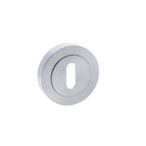 Quality image of STATUS Key Escutcheons on Round Rose - Satin Chrome | Sku. s2esckrsc | available from Trade Door Handles.