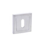 Quality image of STATUS Key Escutcheons on Square Rose - Satin Chrome | Sku. s2esckssc | available from Trade Door Handles.
