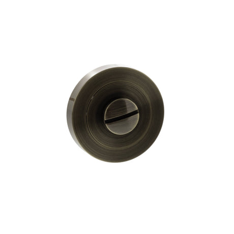 Quality image of STATUS WC Turn and Release on Round Rose - Antique Brass | Sku. s2wcrab | available from Trade Door Handles.