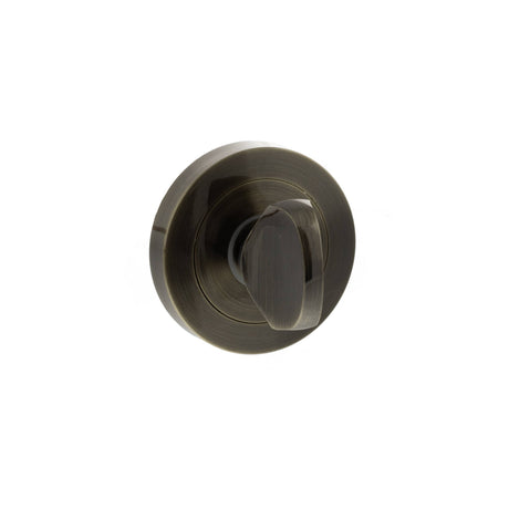 Quality image of STATUS WC Turn and Release on Round Rose - Antique Brass | Sku. s2wcrab | available from Trade Door Handles.