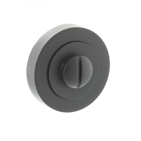 Quality image of STATUS WC Turn and Release on Round Rose - Matt Black | Sku. s2wcrmb | available from Trade Door Handles.
