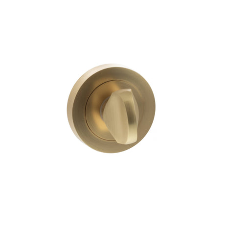 Quality image of STATUS WC Turn and Release on Round Rose - Satin Brass | Sku. s2wcrsb | available from Trade Door Handles.