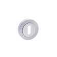 Quality image of STATUS Key Escutcheons on Round Rose - Satin Chrome/Polished Chrome | Sku. s3esckrscpc | available from Trade Door Handles.