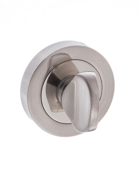 Quality image of STATUS WC Turn and Release on Round Rose - Satin Nickel/Nickel Plate | Sku. s3wcrsnnp | available from Trade Door Handles.