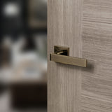 Quality image of STATUS Montana Lever Door Handle on S4 Square Rose - Antique Brass | Sku. s40sab | available from Trade Door Handles.