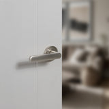 Quality image of STATUS Carolina Door Handle Pack (Latch Set - 3" CE Latch, 3" Fire Rated Hinges x3) - Satin Nickel | Sku. adps42rsn2 | available from Trade Door Handles.