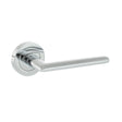 Quality image of STATUS Alabama Lever Door Handle on Round Rose - Polished Chrome | Sku. s43rpc | available from Trade Door Handles.