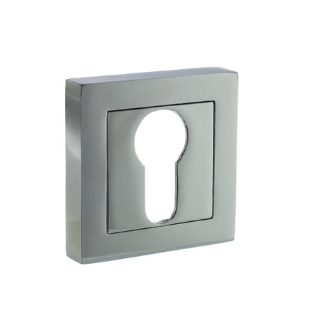Quality image of STATUS Euro Escutcheons on S4 Square Rose - Polished Chrome | Sku. s4escespc | available from Trade Door Handles.