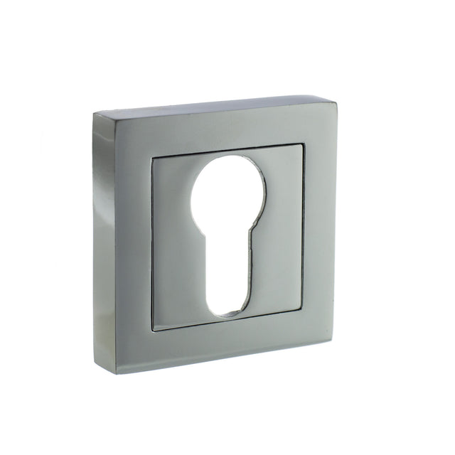 Quality image of STATUS Euro Escutcheons on S4 Square Rose - Polished Chrome | Sku. s4escespc | available from Trade Door Handles.