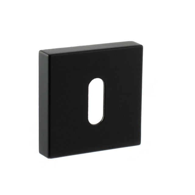 Quality image of STATUS Key Escutcheons on S4 Square Rose - Matt Black | Sku. s4escksmb | available from Trade Door Handles.