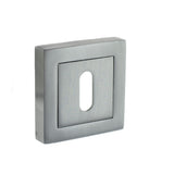 Quality image of STATUS Key Escutcheons on S4 Square Rose - Satin Chrome | Sku. s4esckssc | available from Trade Door Handles.