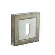Quality image of STATUS Key Escutcheons on S4 Square Rose - Satin Nickel/Polished Chrome | Sku. s4esckssnpc | available from Trade Door Handles.