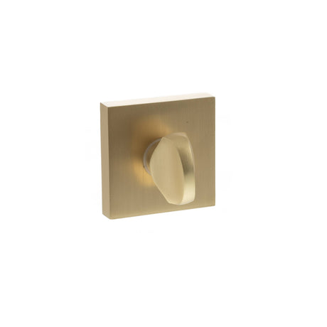 Quality image of STATUS WC Turn and Release on S4 Square Rose - Satin Brass | Sku. s4wcssb | available from Trade Door Handles.