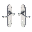 High quality image of the Heritage Brass Door Handle Lever Lock Savoy Design Satin Chrome Finish
 | Sku. s600-sc | Discounted prices available from Trade Door Handles