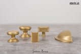 Quality image of Old English Winchester Solid Brass Cabinet Cup Pull on Concealed Fix - Satin Brass | Sku. oec1176sb | available from Trade Door Handles.