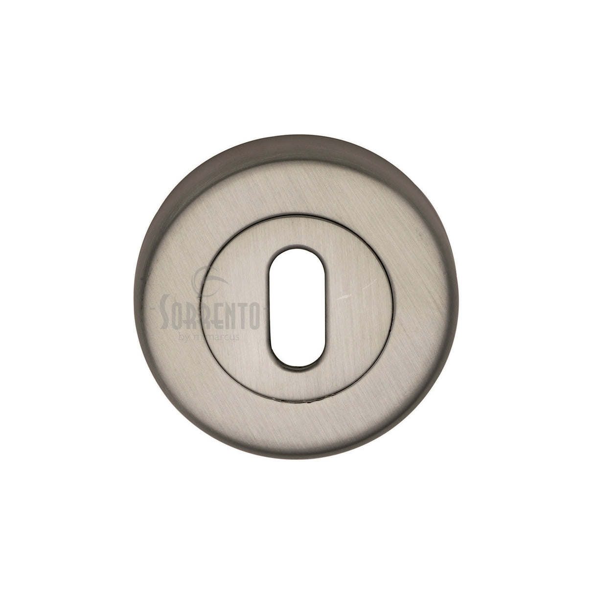 High quality image of the Sorrento Keyhole Escutcheon Satin Nickel on Zinc finish | Sku. SC-0191-SNZ | available to order from Trade Door Handles.