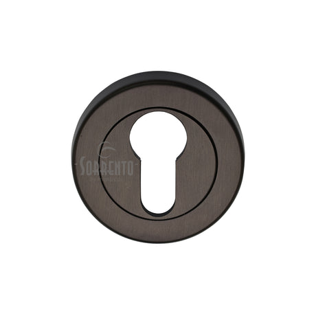 High quality image of the Sorrento Euro Profile Cylinder Escutcheon Matt Bronze on Zinc finish | Sku. SC-0192-MBZ | available to order from Trade Door Handles.