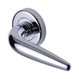 High quality image of the Sorrento Door Handle Lever Latch on Round Rose Goccia Design Polished Chrome Finish | Sku. sc-1012-pc | Discounted prices available from Trade Door Handles