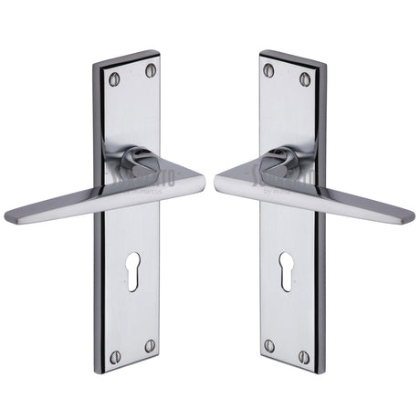 High quality image of the Sorrento Door Handle Lever Lock Swift Design Apollo Finish | Sku. sc-3400-ap | Discounted prices available from Trade Door Handles