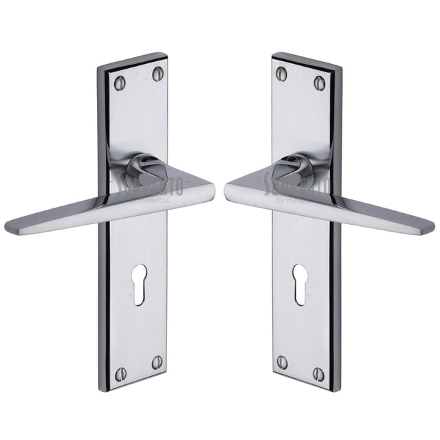 High quality image of the Sorrento Door Handle Lever Lock Swift Design Apollo Finish | Sku. sc-3400-ap | Discounted prices available from Trade Door Handles