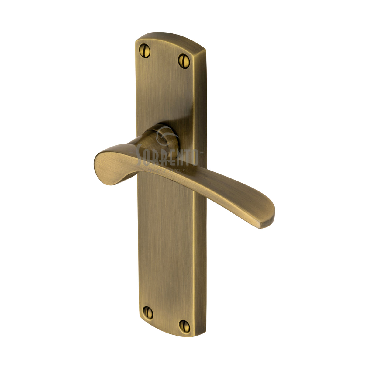 High quality image of the Sorrento Door Handle Lever Latch Luca Design Antique on Zinc finish | Sku. SC-410-AZ | available to order from Trade Door Handles.