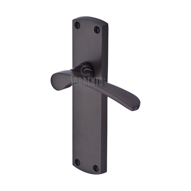 High quality image of the Sorrento Door Handle Lever Latch Luca Design Matt Bronze on Zinc finish | Sku. SC-410-MBZ | available to order from Trade Door Handles.