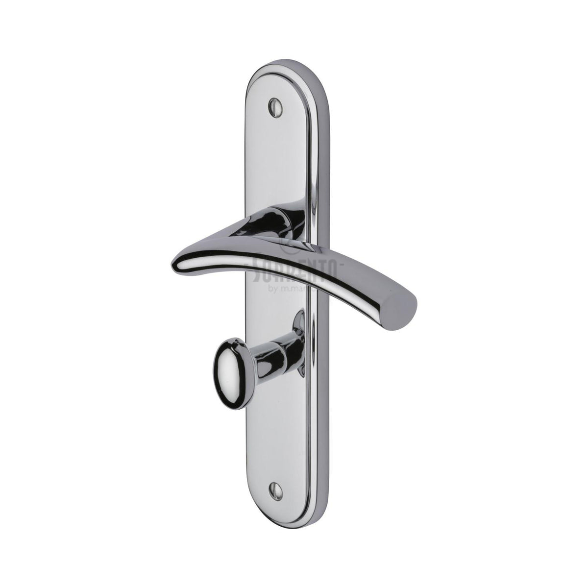High quality image of the Sorrento Door Handle for Bathroom Tosca Design Polished Chrome Finish | Sku. sc-4330-pc | Discounted prices available from Trade Door Handles