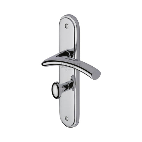 High quality image of the Sorrento Door Handle for Bathroom Tosca Design Polished Chrome Finish | Sku. sc-4330-pc | Discounted prices available from Trade Door Handles
