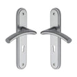 High quality image of the Sorrento Door Handle Lever Lock Tosca Design Satin Chrome Finish
 | Sku. sc-4350-sc | Discounted prices available from Trade Door Handles