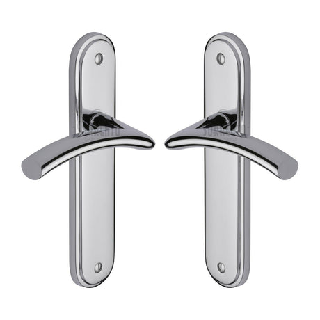 High quality image of the Sorrento Door Handle Lever Latch Tosca Design Polished Chrome Finish | Sku. sc-4360-pc | Discounted prices available from Trade Door Handles