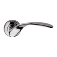 High quality image of the Sorrento Door Handle Lever Latch on Round Rose Lorenz Design Polished Chrome Finish | Sku. sc-5225-pc | Discounted prices available from Trade Door Handles