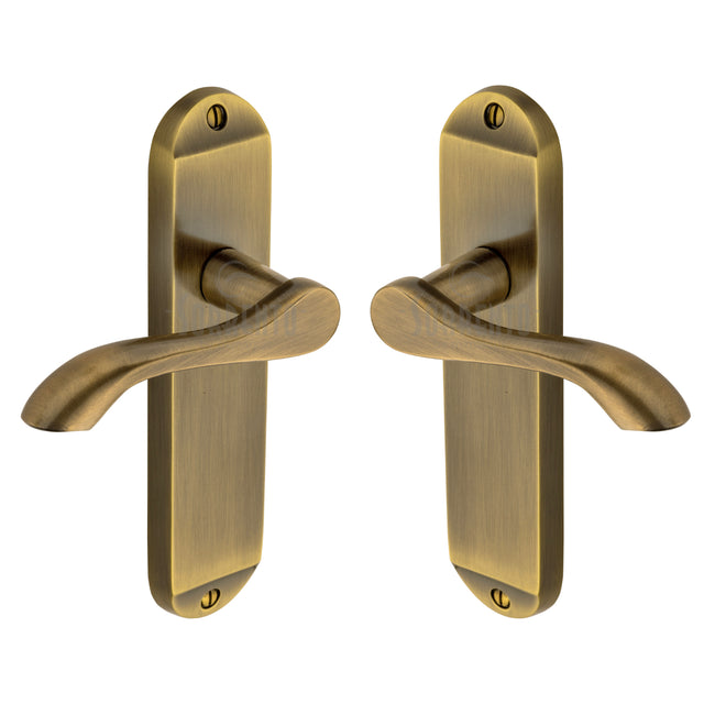 High quality image of the Sorrento Door Handle Lever Latch Aurora Design Antique on Zinc finish | Sku. SC-7360-AZ | available to order from Trade Door Handles.