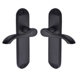 High quality image of the Sorrento Door Handle Lever Latch Aurora Design Matt Black finish | Sku. SC-7360-BLK | available to order from Trade Door Handles.