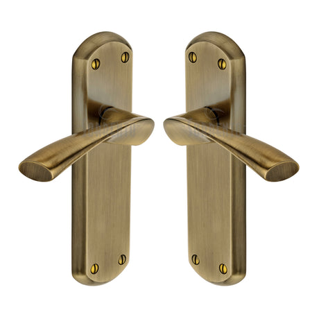 High quality image of the Sorrento Door Handle Lever Latch Atlanta Design Antique on Zinc finish | Sku. SC-7610-AZ | available to order from Trade Door Handles.