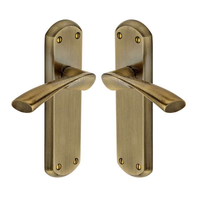 High quality image of the Sorrento Door Handle Lever Latch Atlanta Design Antique on Zinc finish | Sku. SC-7610-AZ | available to order from Trade Door Handles.