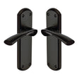 High quality image of the Sorrento Door Handle Lever Latch Atlanta Design Matt Black finish | Sku. SC-7610-BLK | available to order from Trade Door Handles.